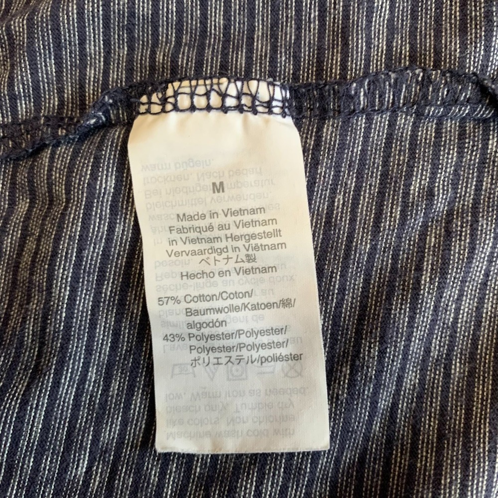 J Crew & Caslon Striped Linen Blend V-Neck T-Shirt Bundle Blue White Medium - Picture 9 of 11